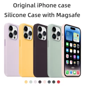 Authentic Original Apple Magsafe Liquid Silicone Magnetic Case For  iPhone 13 / 14 / Pro / Max / Plus / Mini Wireless Charging Full Protect Cover